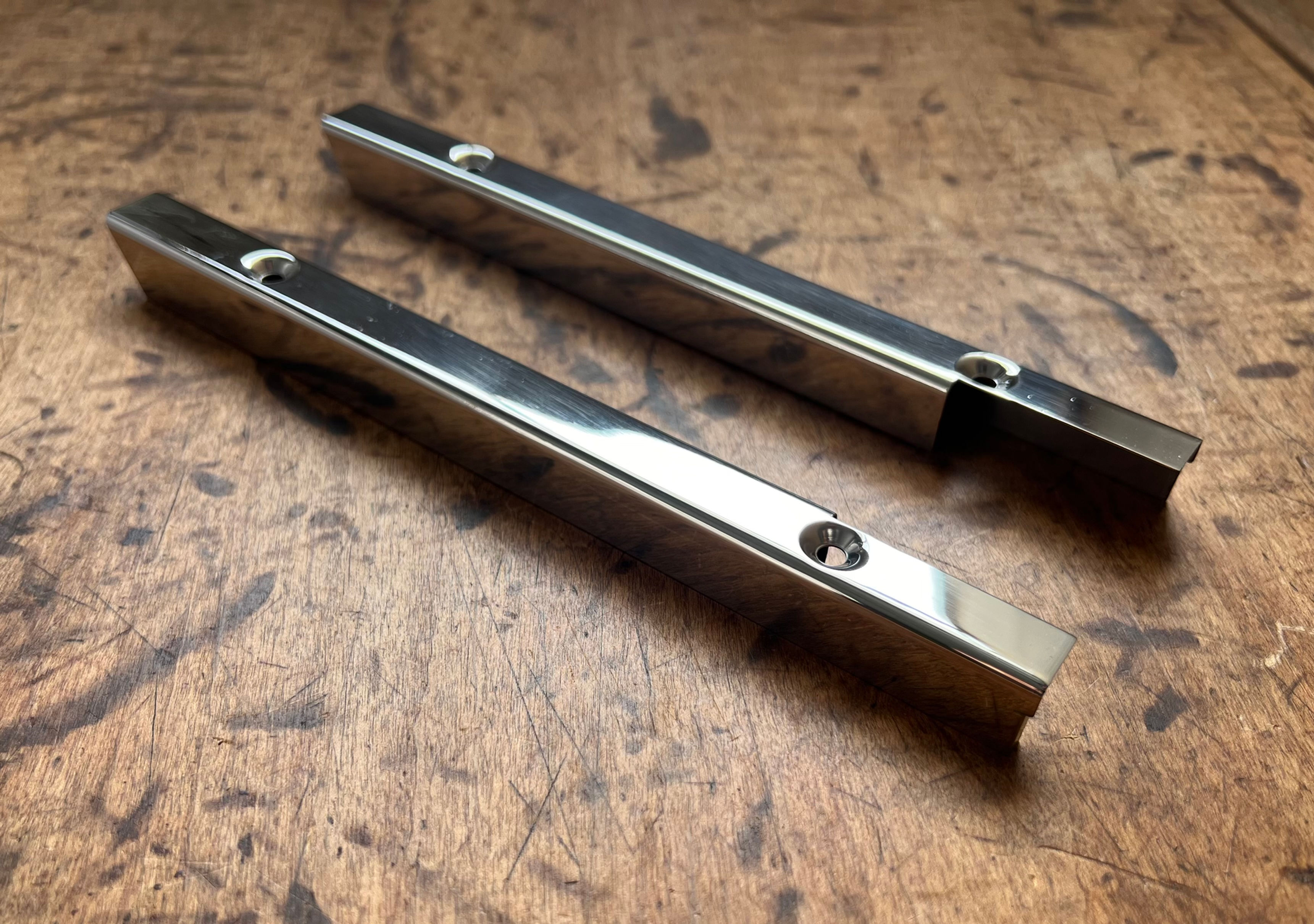 1956 1957 Chevy Convertible Nomad & 4 DR HDTP Vent Window Cap Trim Pair NE