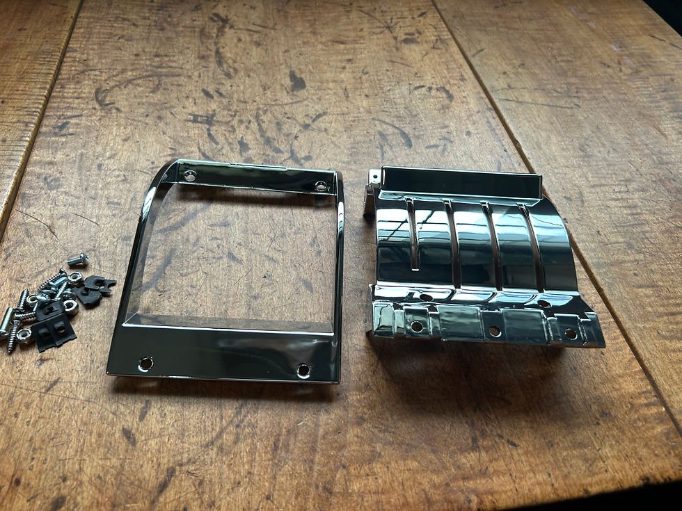 Thumbnail: 1957 Chevy Deluxe Heater Control Bezel Set NEW