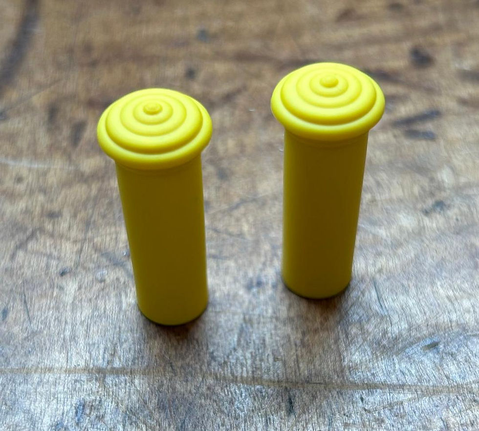 Thumbnail: 1955 1956 1957 Chevy Door Lock Knobs, Yellow (pair)-NEW