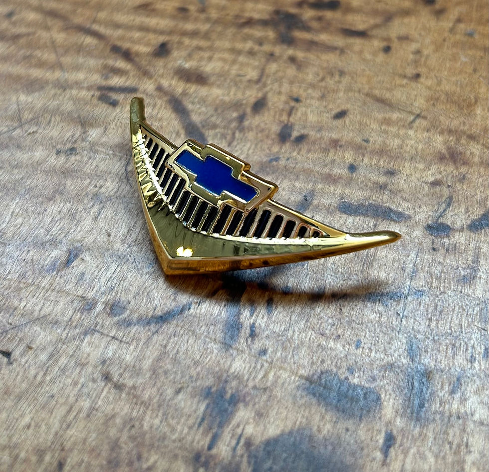 Thumbnail: 1955 1956 Chevy Bel Air V8 Horn Emblem Gold NEW Made in USA