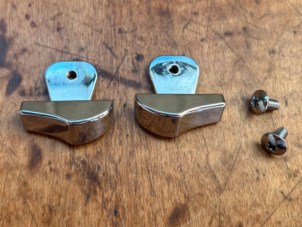 Thumbnail: 1957 Chevy 4 DR Sedan Center Door Molding Clip Set Stainless NEW