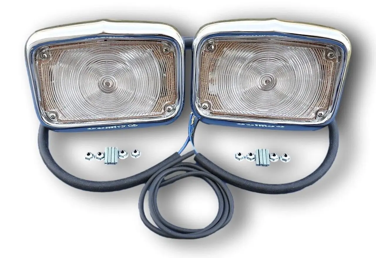 56 Chevy Parklight Housing Assembly Complete Pair NEW 1956 Chevrolet