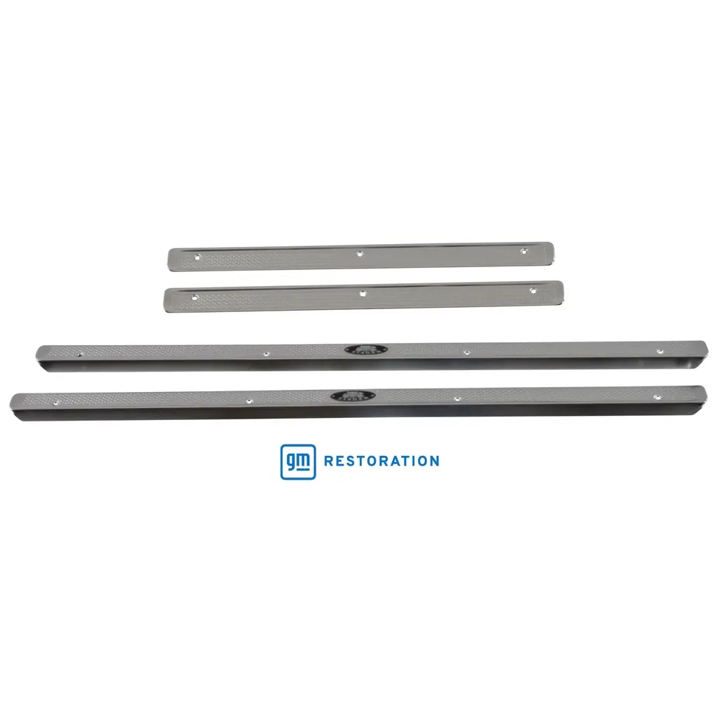55 56 57 Chevy 4 Door Sedan & Wagon Sill Plates 4 Piece Set NEW 1955 1956 1957