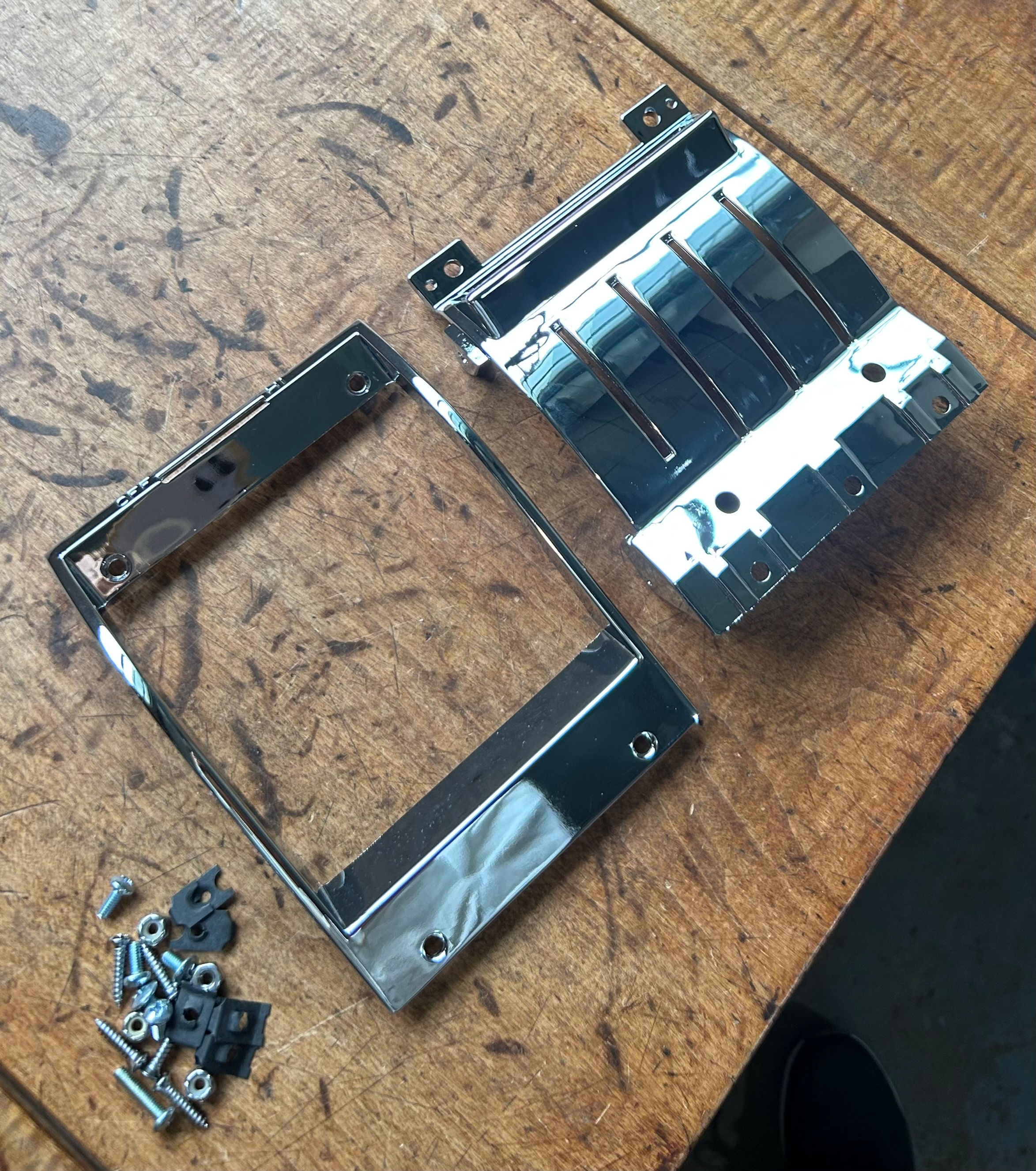 1957 Chevy Deluxe Heater Control Bezel Set NEW