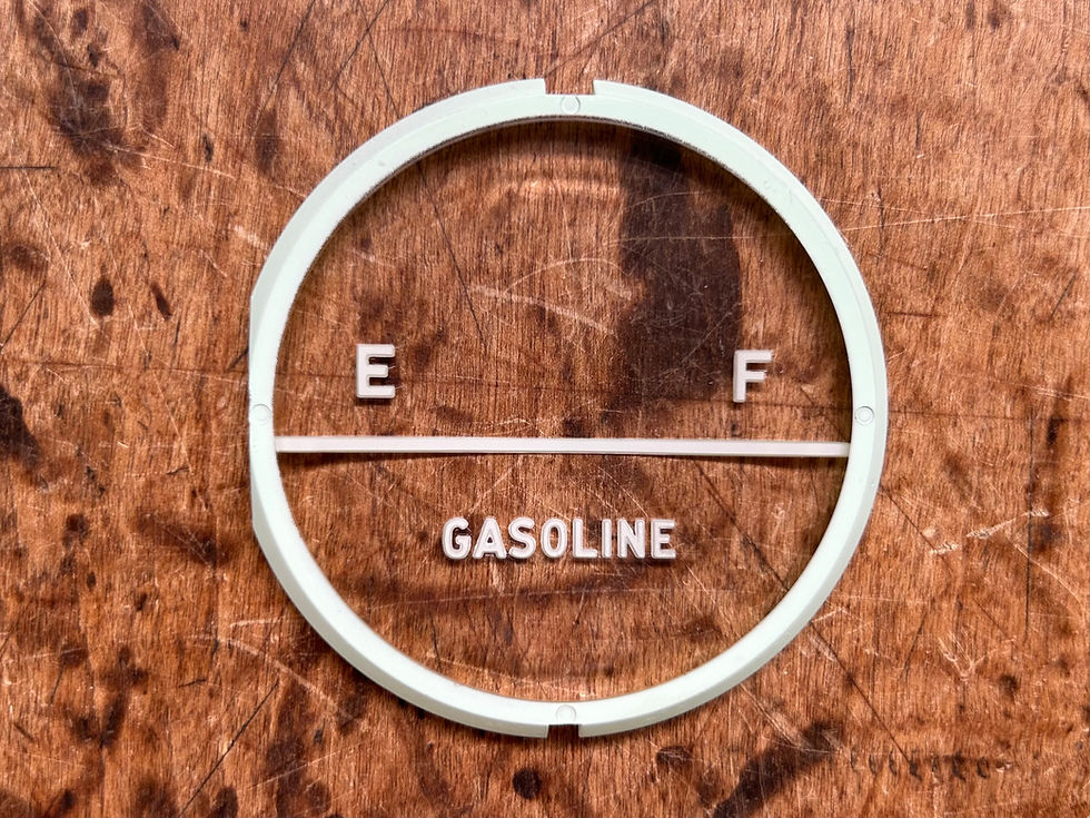 Thumbnail: 1957 Chevy Gas Fuel Gauge Face Lens NEW Trim Parts