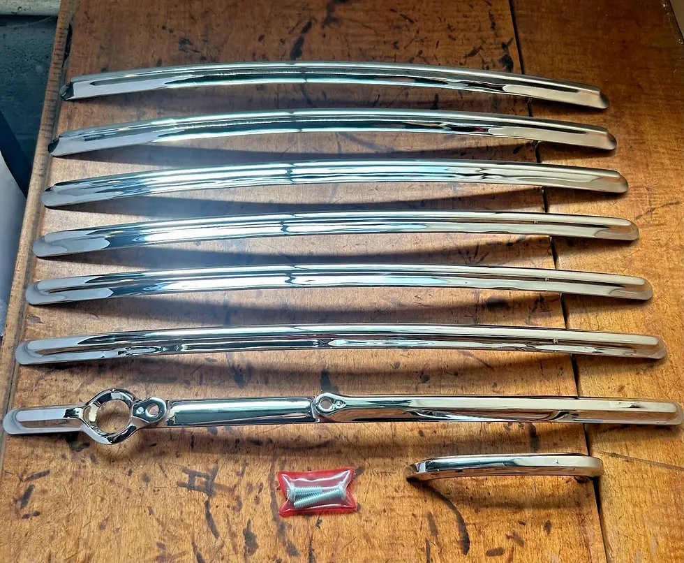 Thumbnail: 55 56 57 Chevy Nomad Tailgate Trim Complete Kit 8 PC NEW Made in USA