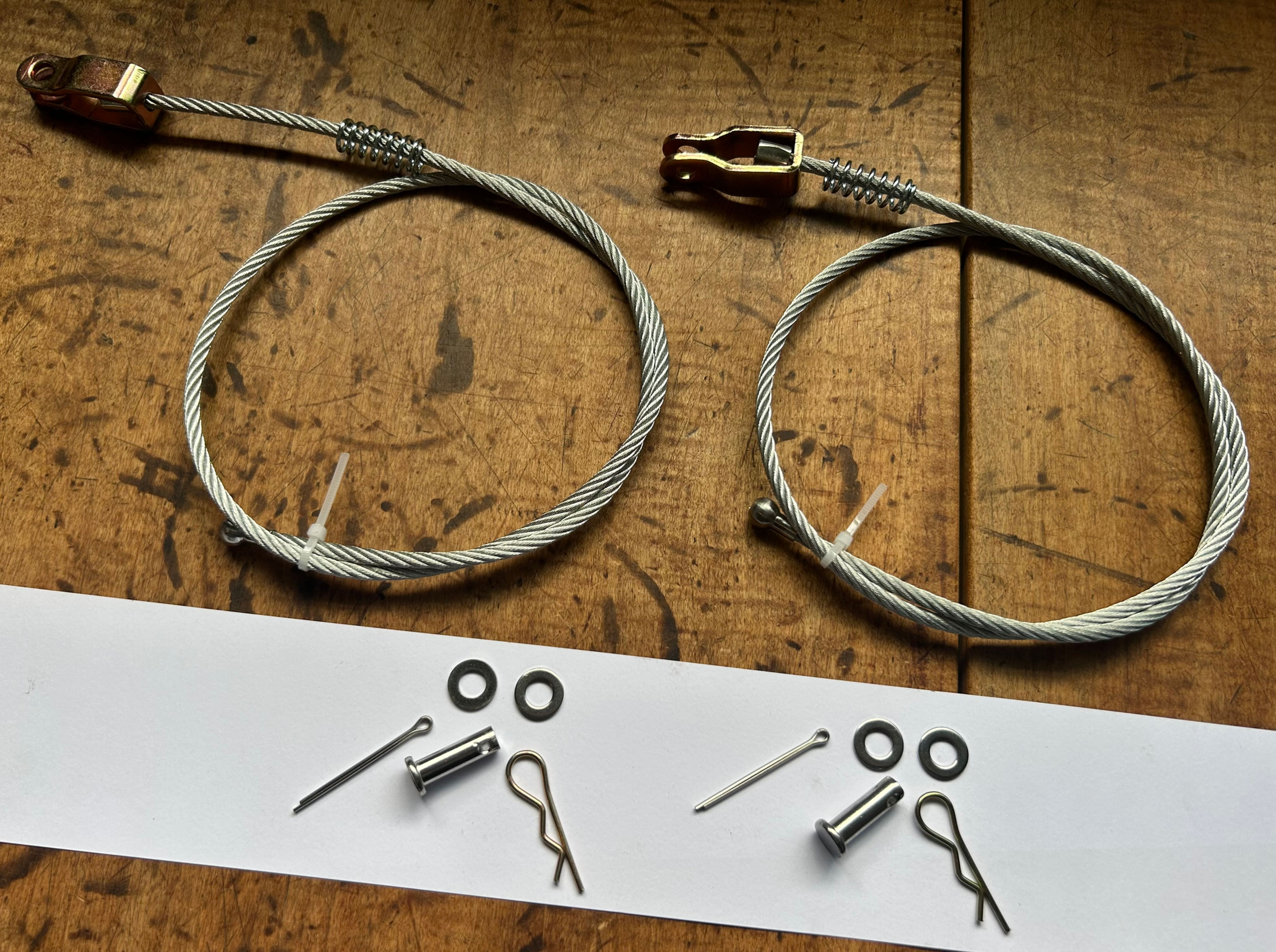 55 56 57 Chevy Wagon Tailgate Cables w/ Clevis Pin Set 1955 1956 1957 Chevrolet