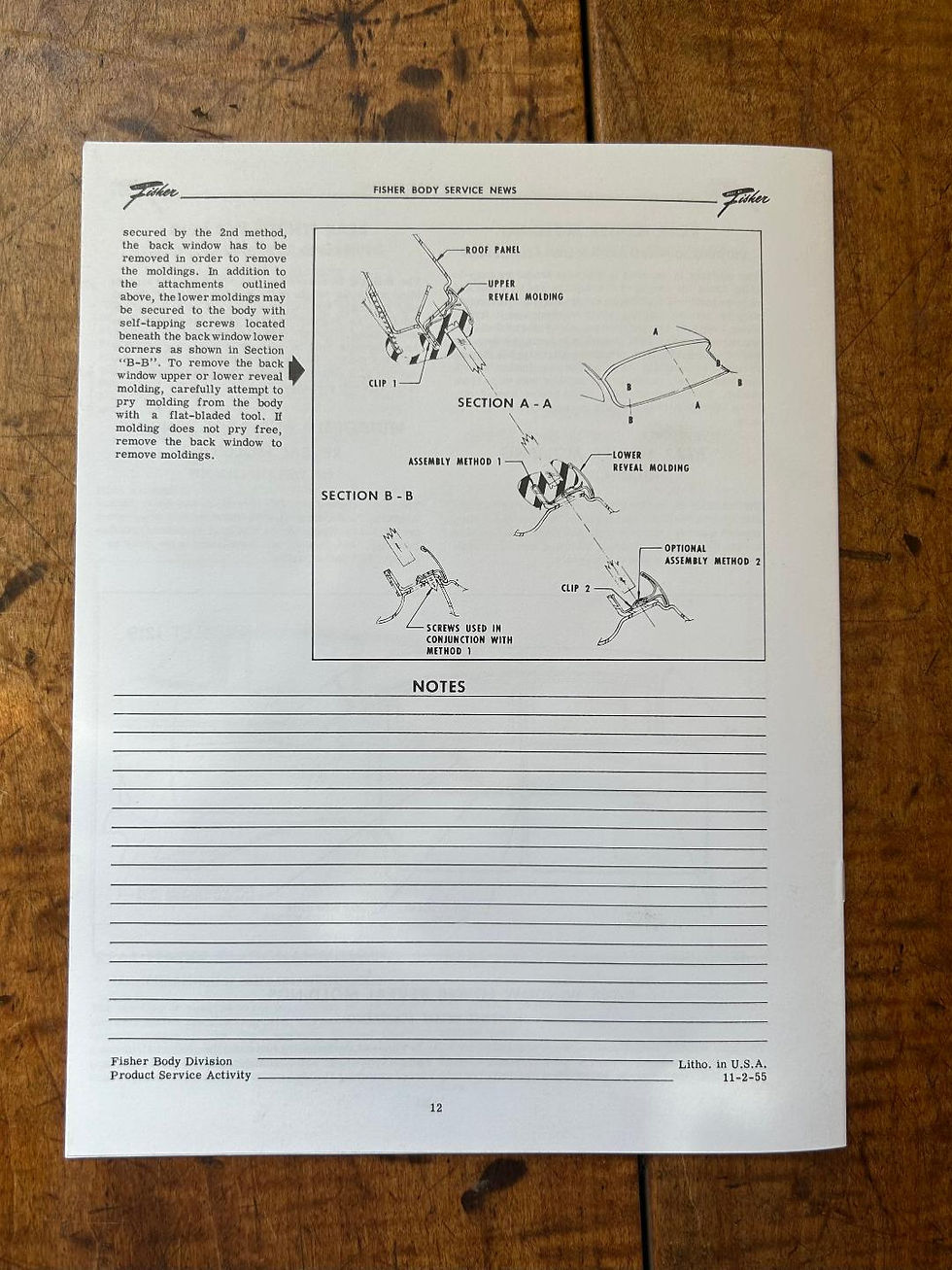 Thumbnail: Body by Fisher Service News 1956 Chevy Body Information Vol. 15-6 NEW