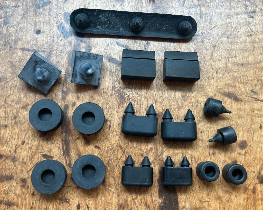 1956 Chevy 2 DR Wagon Rubber Grommet Bumper & Cushion Set-NEW