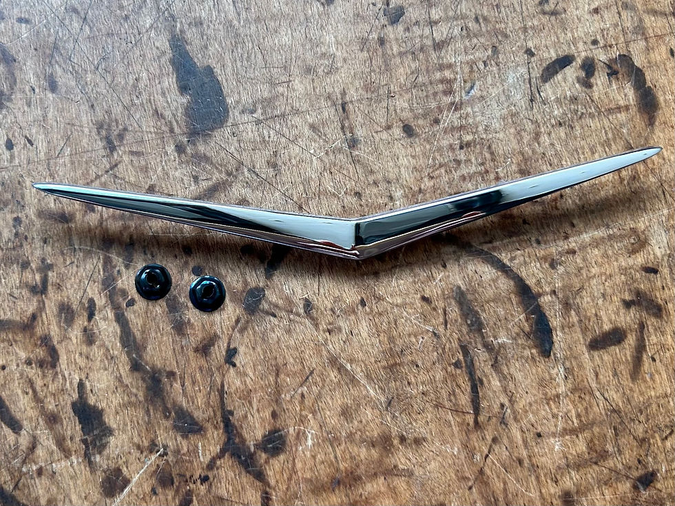 Thumbnail: 1957 Chevy Nomad Tailgate Vee Chrome Finish NEW