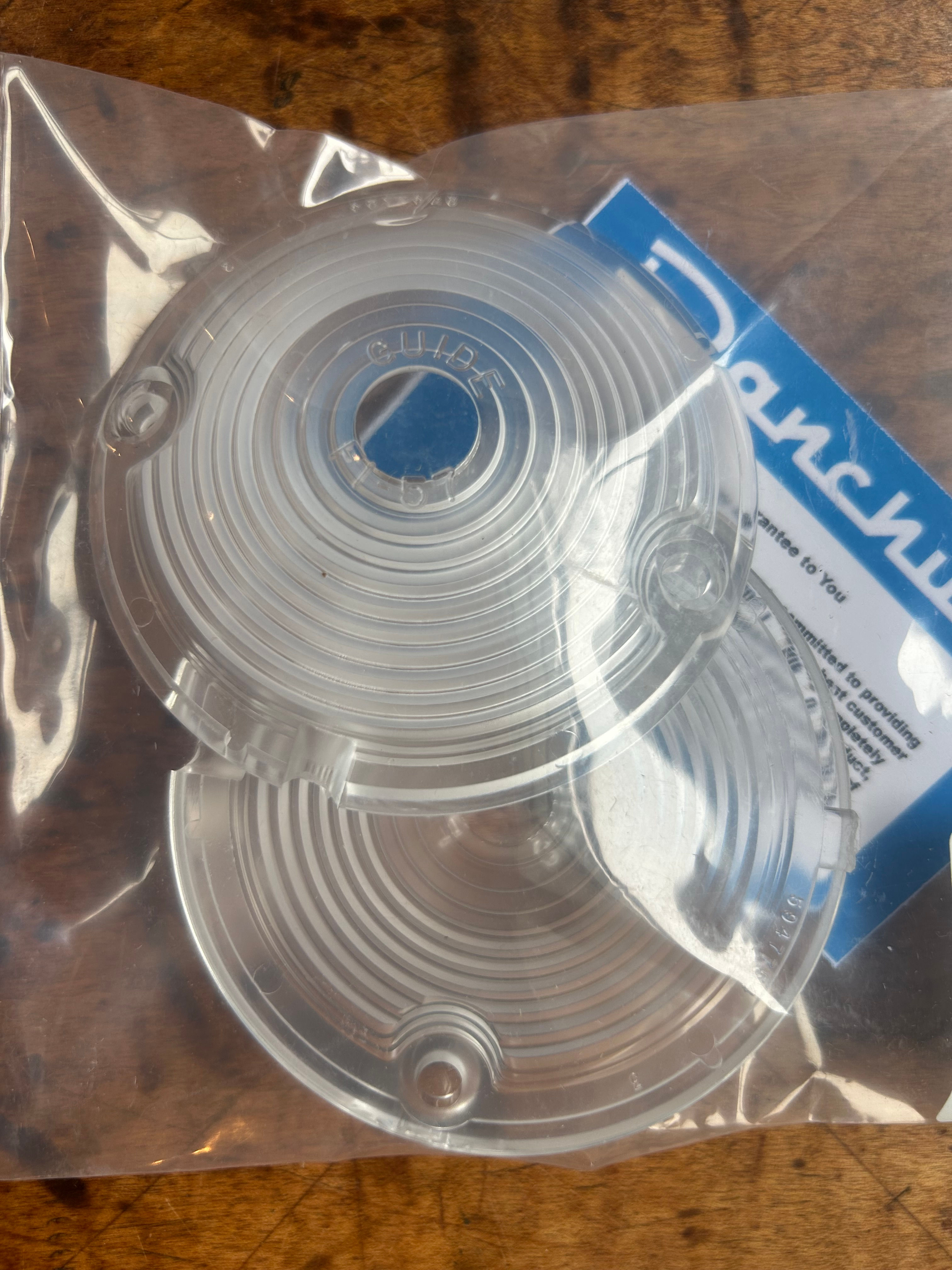 1957 Chevy Clear Parking Light Lenses Pair NEW Danchuk Made in USA