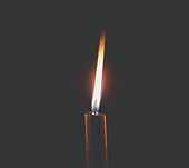 Candle flame for online spiritual support group