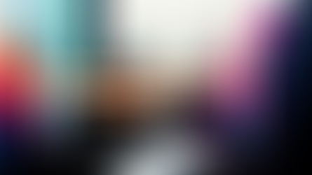 Abstract painting with bold vertical brushstrokes in teal, orange, pink, and black tones. Text overlay reads 'The Emotional Landscape of the Cycle' in bold orange font. Megan Haggett created this image.