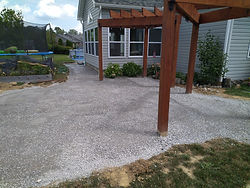 Limestone base for paver install