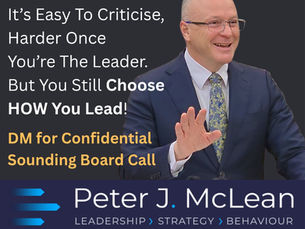 It's Easy To Criticise...