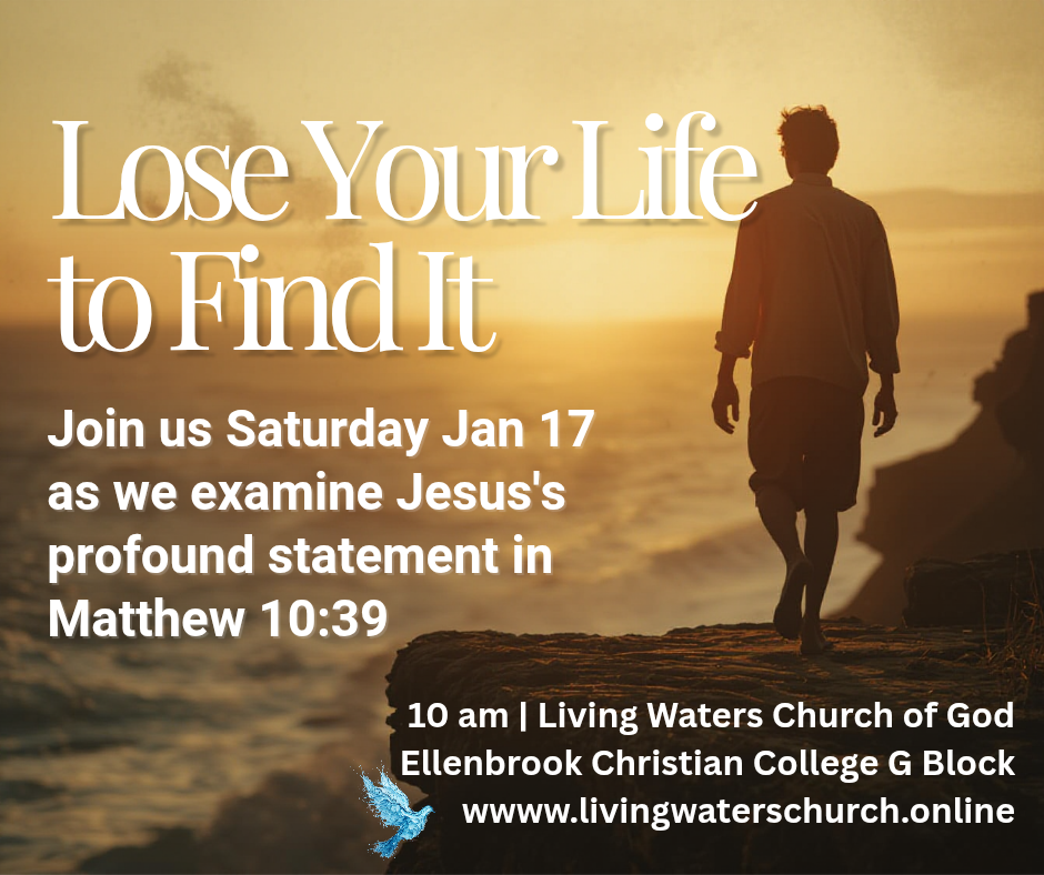 Lose Your Life To Find It