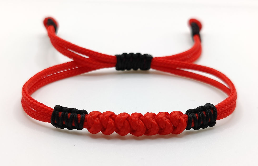 Indexkép: TŰZVARÁZSLÓK - PÁROKNAK - 7 csomós védelmező kabbala karkötőK