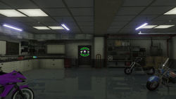 INSIDE THE GARAGE AT SANDY SHORES