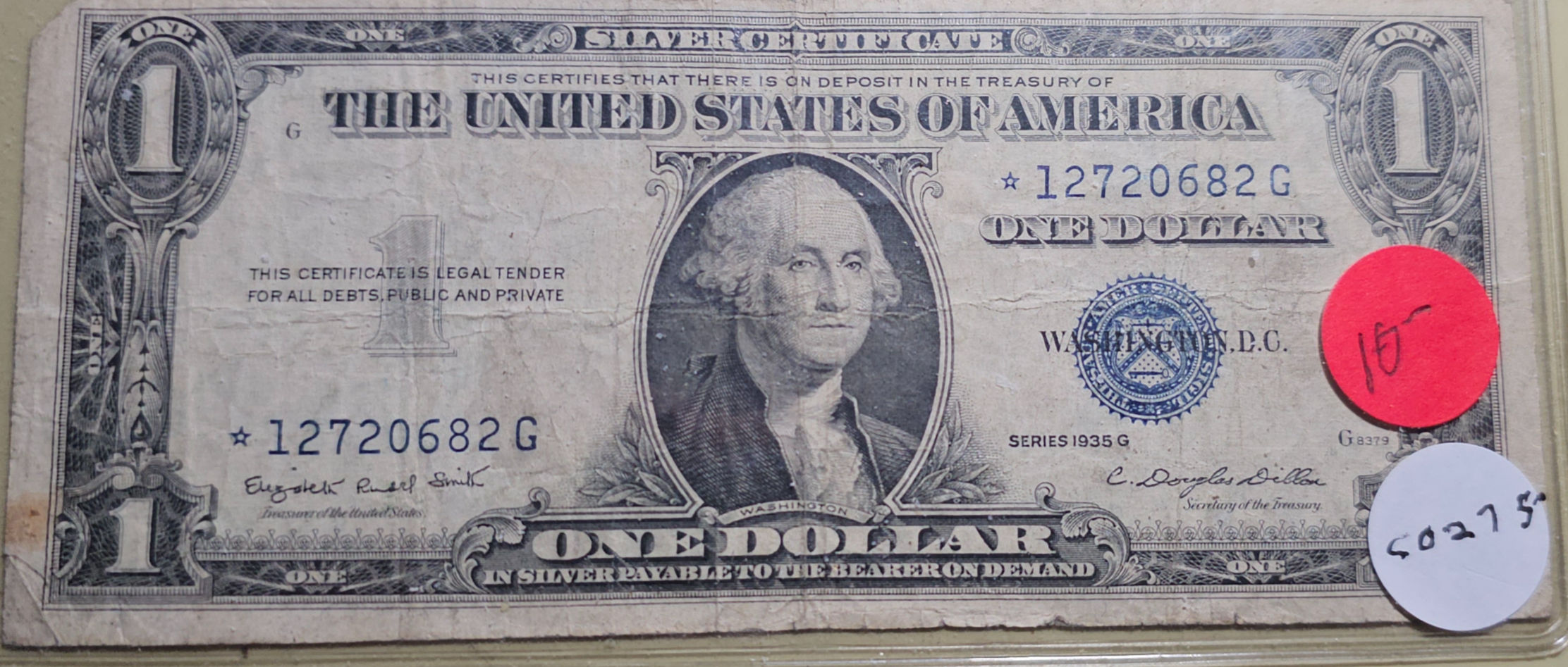 US Dollar Silver Cert