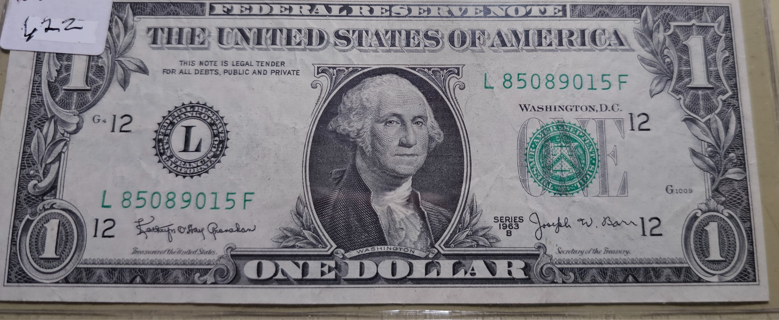 One Dollar Federal Reserve Note