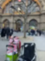 Luggages outsude of Frankfurt Train Station