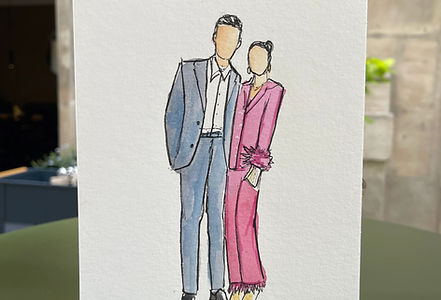 Personalized guest illustration as a wedding gift – drawn live in Erlangen by Fizah