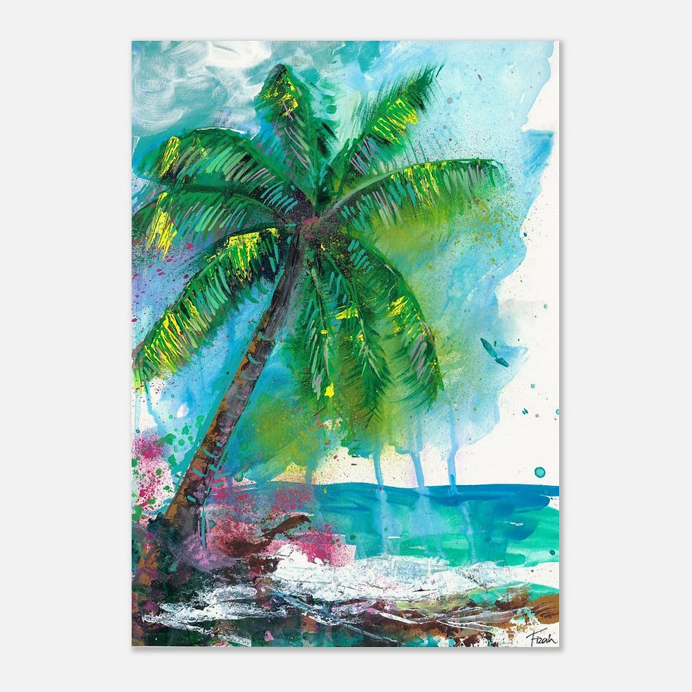 Miniaturbild: Fading Sand – Tropical Coastal Wall Art Print for Modern Home Decor