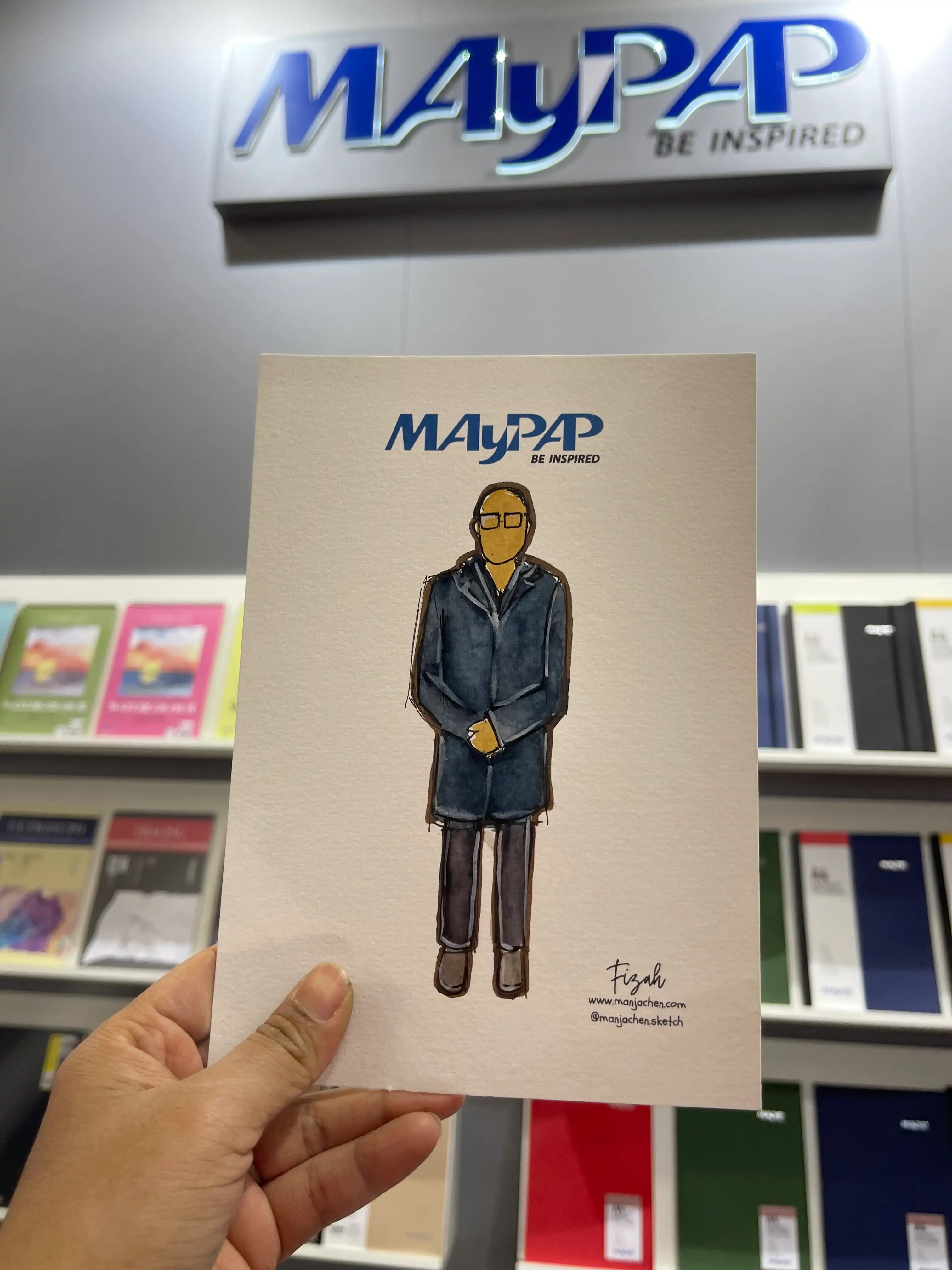 Creating an artistic brand experience through live illustration at a corporate exhibition.