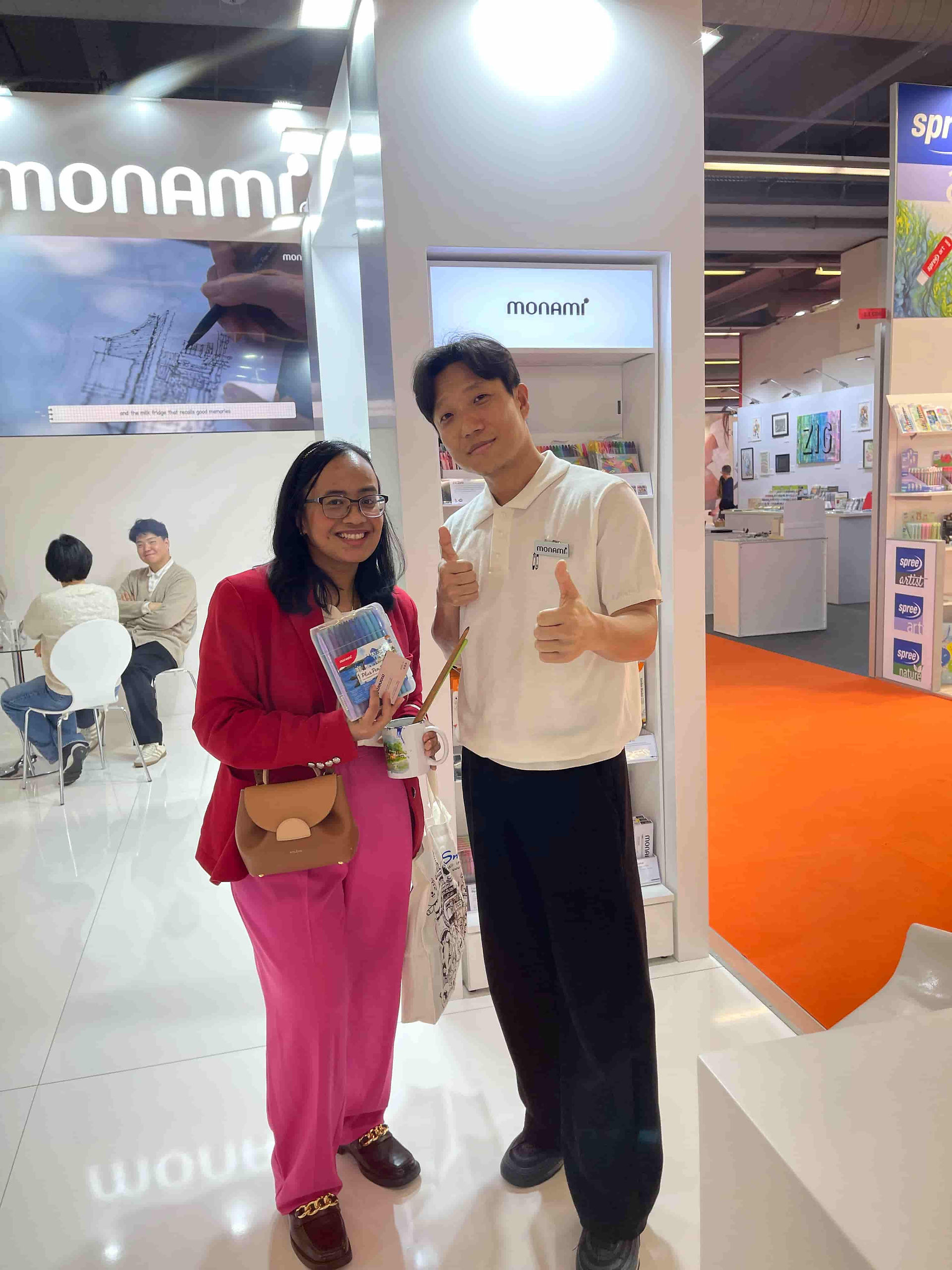 Visiting Monami Booth at Creative World Trade Fair in Frankfurt
