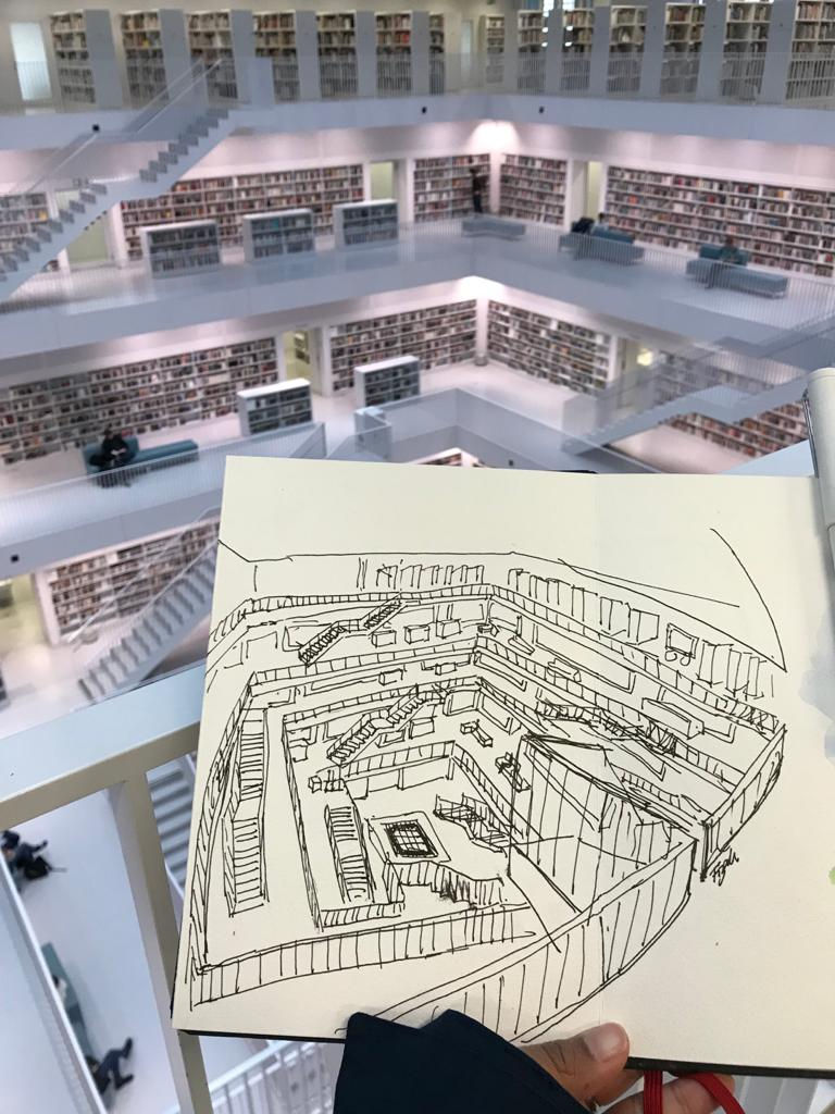 Amazing library in Stuttgart