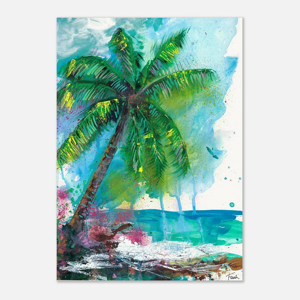Miniaturbild: Fading Sand – Tropical Coastal Wall Art Print for Modern Home Decor