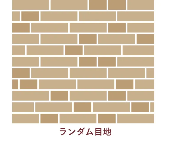 レンガの積み方 ランダム張り ランダム積み