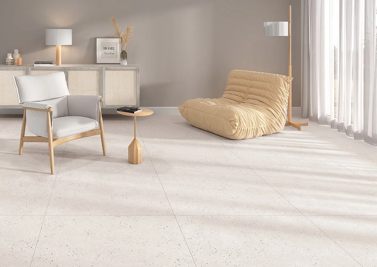 Terrazzo-style imported tiles Floor tiles Floor tiles Home construction image