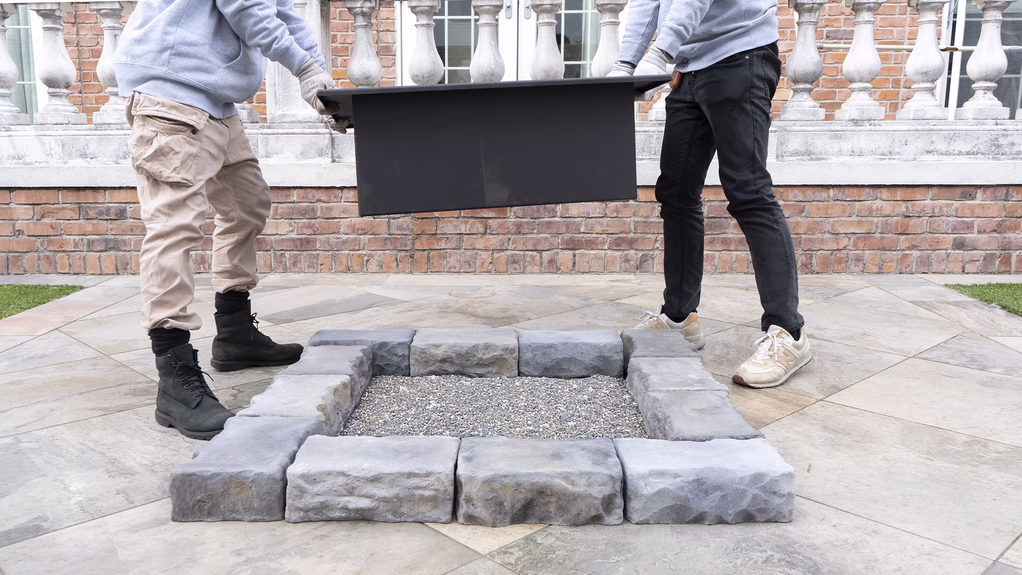 ファイヤーピット施工手順