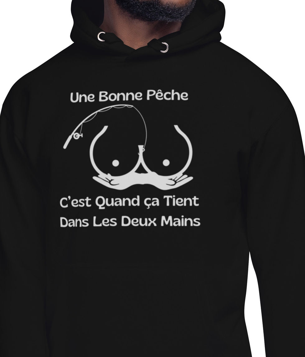 Sweat "Bonne Pêche" - Boutique insolite 100% - Roka Concepts - Marque Roka LaPoulpe - Yverdon-les-Bains - Vaud - Suisse