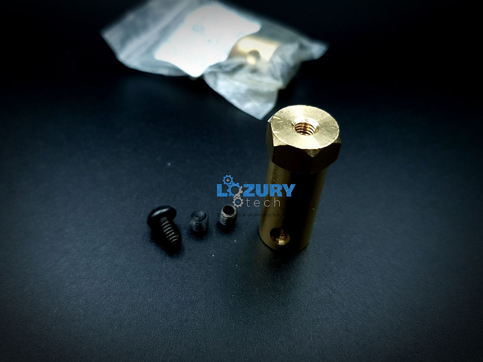 Miniatura: Acople alargado Hexagonal 4 mm de latón