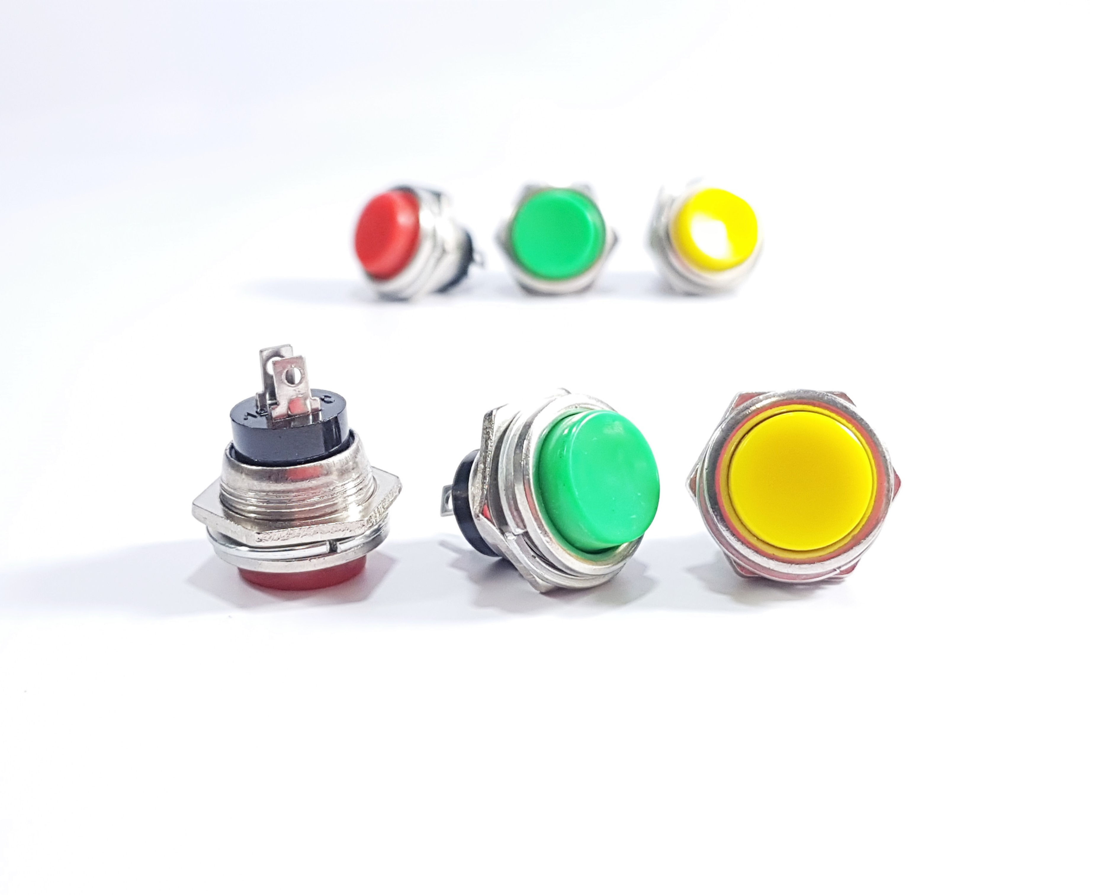 PULSADOR 125V 3A Paquete de 2 unds