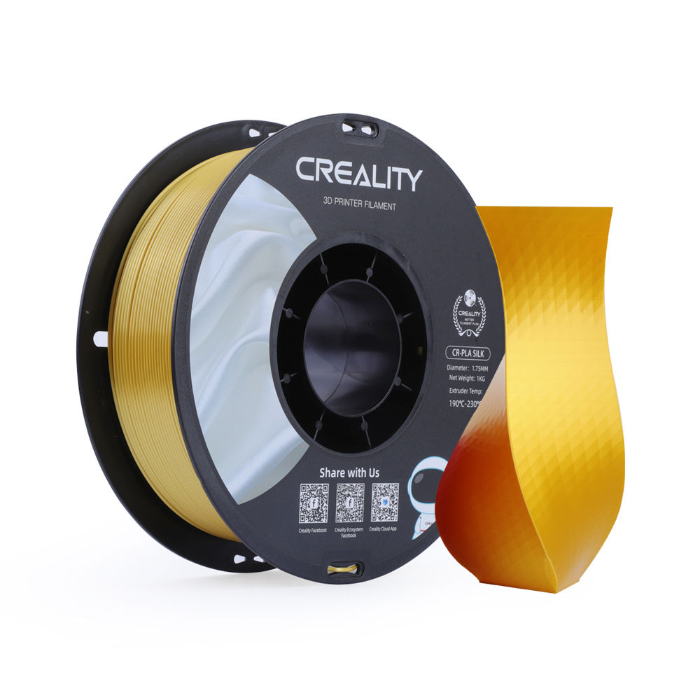 Filamento CR-PLA Creality Oro seda (Silk) 1kg 1.75mm para Impresora 3D