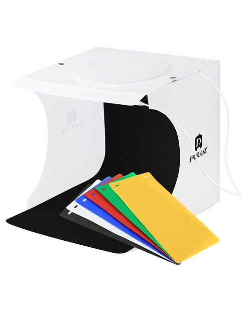 Miniatura: Photo Booth / Mini Caja de Estudio Fotográfico Portátil Luz LED Fondos Colores