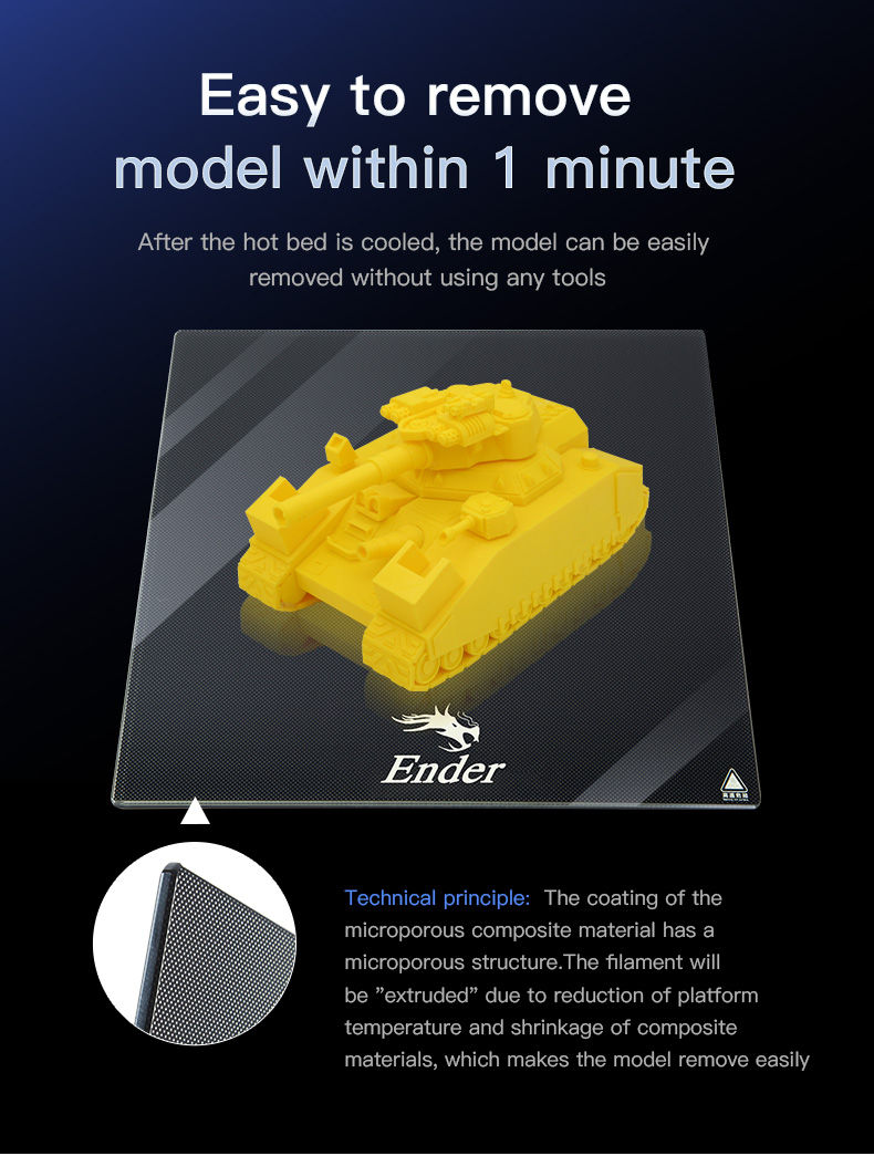 Miniatura: Vidrio Carborundo de Ender Original Creality 235mm*235mm