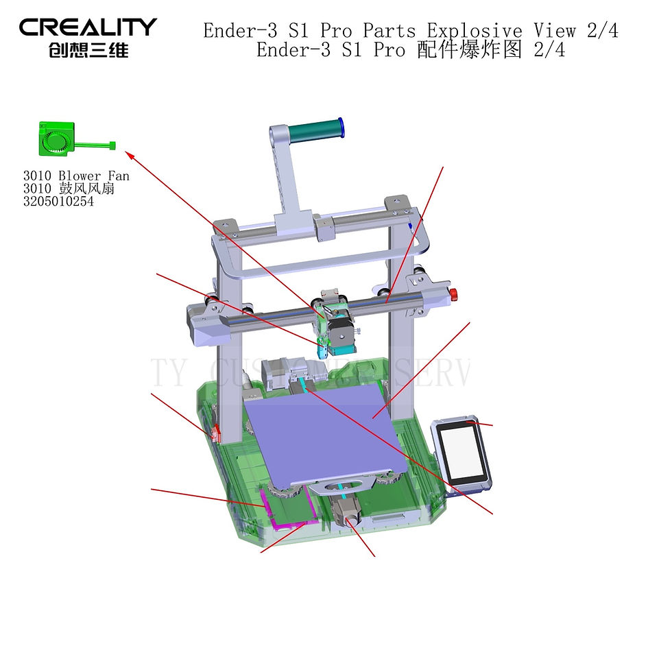 Miniatura: Blower Fan Creality 3010 24V