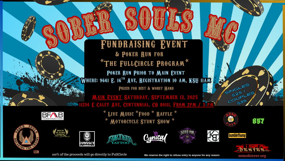 Sober Souls MC 2nd Annual fundraiser for The Full Circle Program