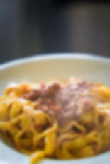 Tagliatelle al Ragu' di prosciutto di Parma
