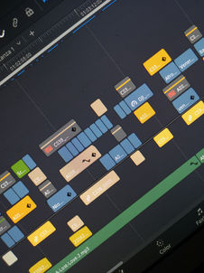 editing, montaggio audio, effetti speciali, regolazione del colore, montaggio del suono, aggiunta di titoli e grafica, e adattamento ai formati di distribuzione.