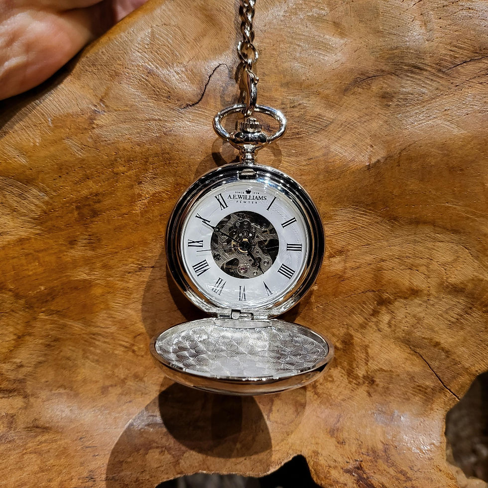 Thumbnail: flower of life pocket watch made of tin with chain fantasy-shop-winkel