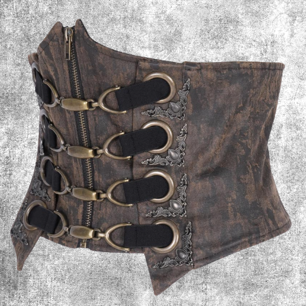 Thumbnail: Gypsy belt altenative steampunk fantasy shop brown gold bruin goud corset korset