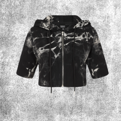 Fog Vest Zip-Up Cropped Short-Sleeves Alternative Alternatief Black Smoke Zwart Rook Mist