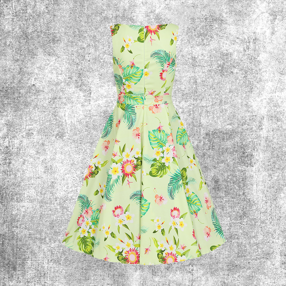 lizzy tropical kids swing dress vintage 50s flower fairy princess dress