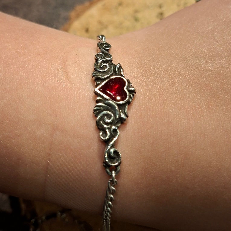 Bethrothal bracelet heart pewter fantasy-shop-winkel