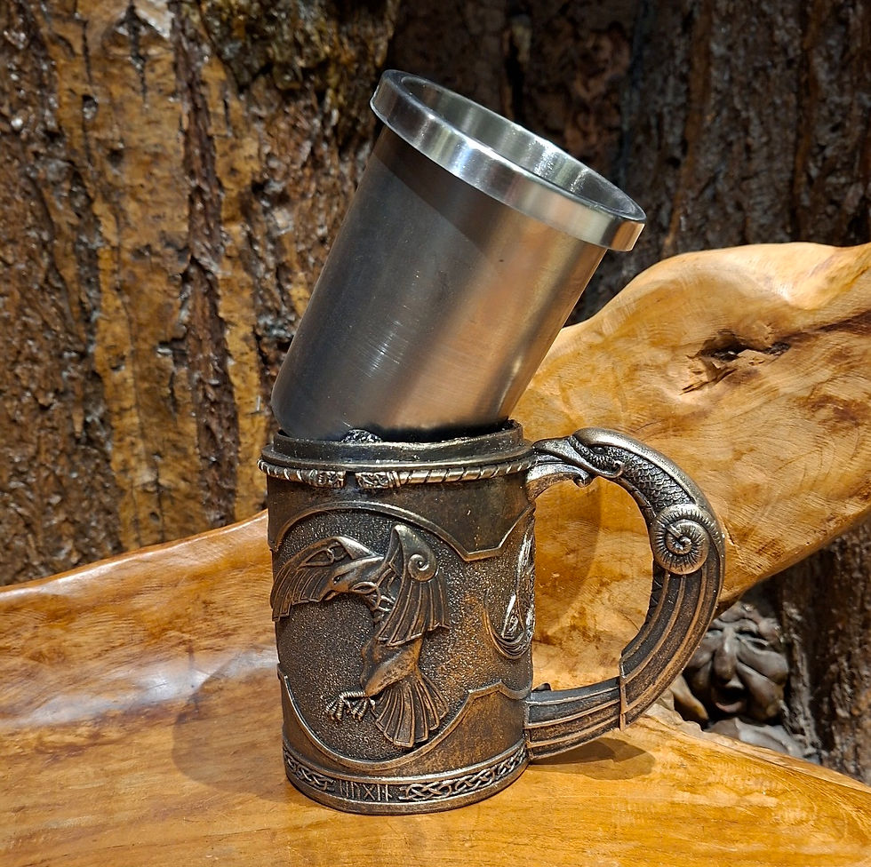 Thumbnail: Celtic Knot Tankard Rising Bird Keltisch Knoop Kroes Vogel Opstijgen